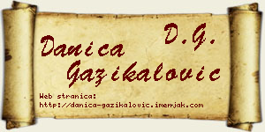 Danica Gazikalović vizit kartica